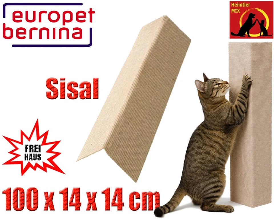 EUROPET-BERNINA Eck-Kratzbrett Wandkratzbrett Ebi Kratzecke Sisal-Schutz Kratzfläche 1000 x 28mm