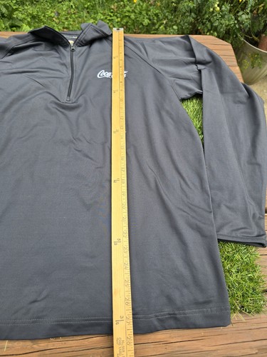 Sport Tek Coca-Cola Black Quarter Zip Pullover Shirt Long Sleeve Men’s Sz L - Picture 8 of 11