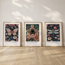 William Morris Botanical Insect Collection Wall Art Prints Posters Pictures
