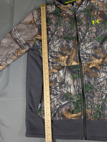 Under Armour X Real Tree Jacket Youth Extra Large Brown Camo Stealth Mid Season - Picture 6 of 8
