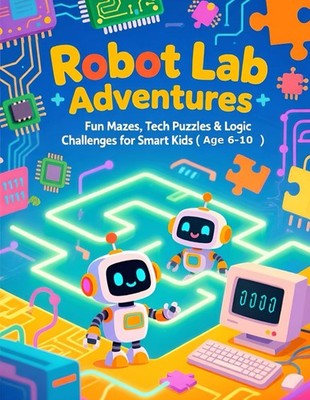 Robot Lab Adventures: Mazes Tech Puzzles & Logic for Kids (Ages