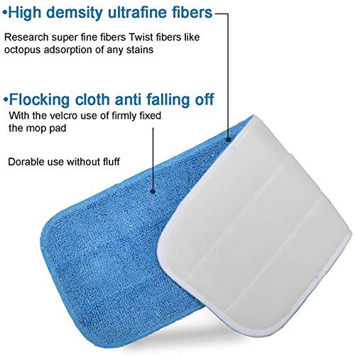 Microfiber Replacement Mop Pad, 18" x 6" Wet & Dry Home & Commercial Cleaning - Picture 4 of 7