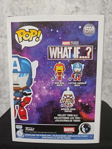 Funko Pop! - What If..? - Captain America Mech Bobblehead - Vinyl Figure - #1569 - Picture 4 of 6