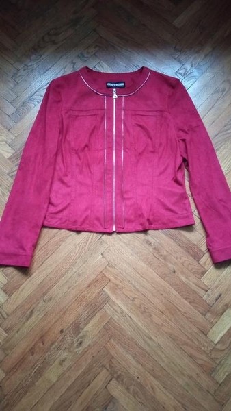 Women Gerry Weber Jacket Red Suede 38 / M / 46
