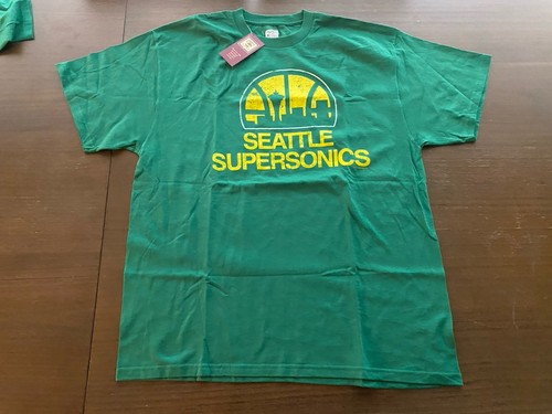 Maglia Adidas Seattle Super Sonics NBA Basket Nuova con etichette XL Adulto Uomo Verde - Foto 1 di 4