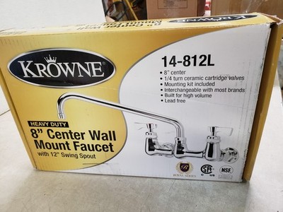 Krowne 14-812L Krowne Royal Series Faucet Splash-Mounted 8'' Centers