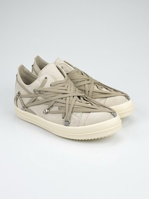 Rick Owens Megalace Suede Low Top Ramones - Size 43
