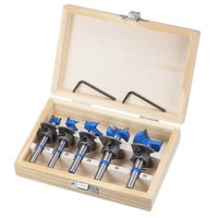 5Stk Forstner Bohrer 15-35Mm Hartmetall Einstellen Tiefe Holz Bohrer Bits