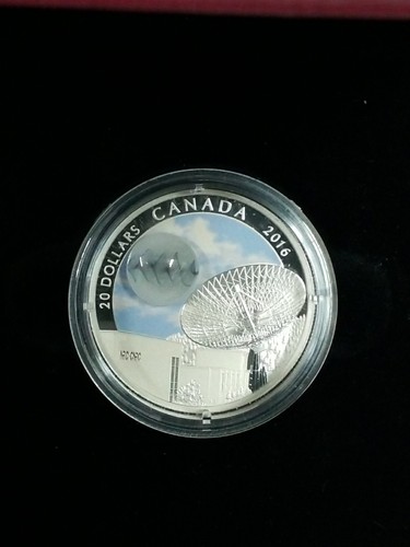 Silbermünze Kanada 20 $ 2016 (99,99 % rein) Universum Glow In The Dark 0691/8500
