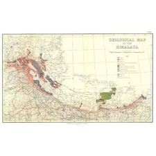 Overview Map of A Sketch of Geography and Geology of the Himalaya Mountains and 