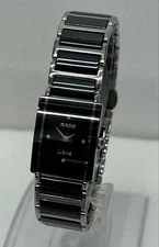 Rado 153.0488.3 Quartz Womens Watch Black Dial Stainless 18mm