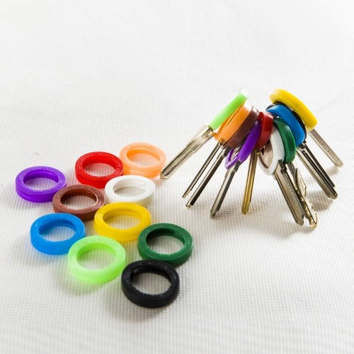 10 Pack Silicone Key Cap Tags,Plastic Key Identifier Rings,Key ID Rings,1 Pcs... - Picture 7 of 8
