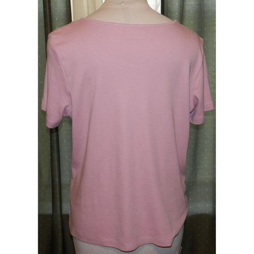 Alfred Dunner size Large pull over mauve embellished knit top poly / cotton - Picture 2 of 4