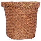 Woven Storage Baskets Garbage Can for Bedroom Floor Trash Bucket