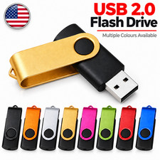 32GB USB Flash Drive Swivel Thumb Drive USB 2.0 Memory Stick Metal Keychain