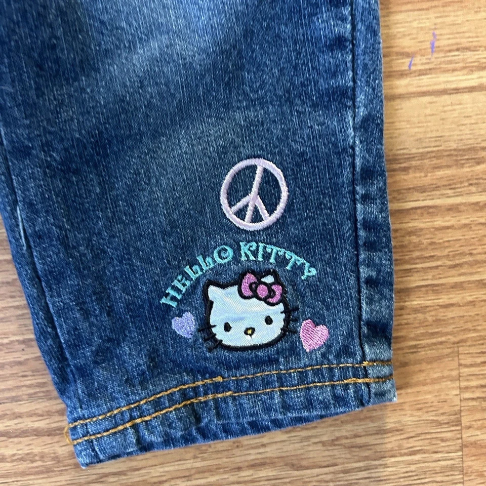 Y2K Vintage SANRIO Hello Kitty Girls Denim Jeans Belt Size 2T - Image 4 of 4
