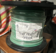 Southwire 8 AWG Solid Copper Wire Green Sheat...