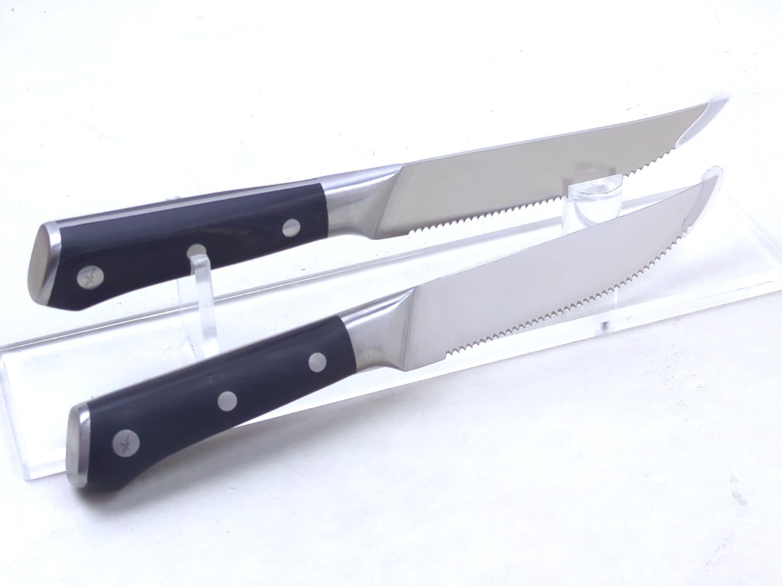 2pc CUTLUXE Steak Knife SET, ARTISIAN Series, FORGED German HIGH-CARBON Steel