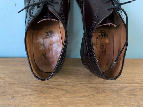 Alfred Sargent Herren Oxford "Elgin" Brogue Schuhe Größe UK 9 braun/burgund - Bild 12 von 18
