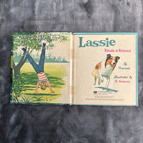 Lassie Finds A Friend Whitman Pub 1960 Children's Book Vintage Hardcover VG - Picture 6 of 9