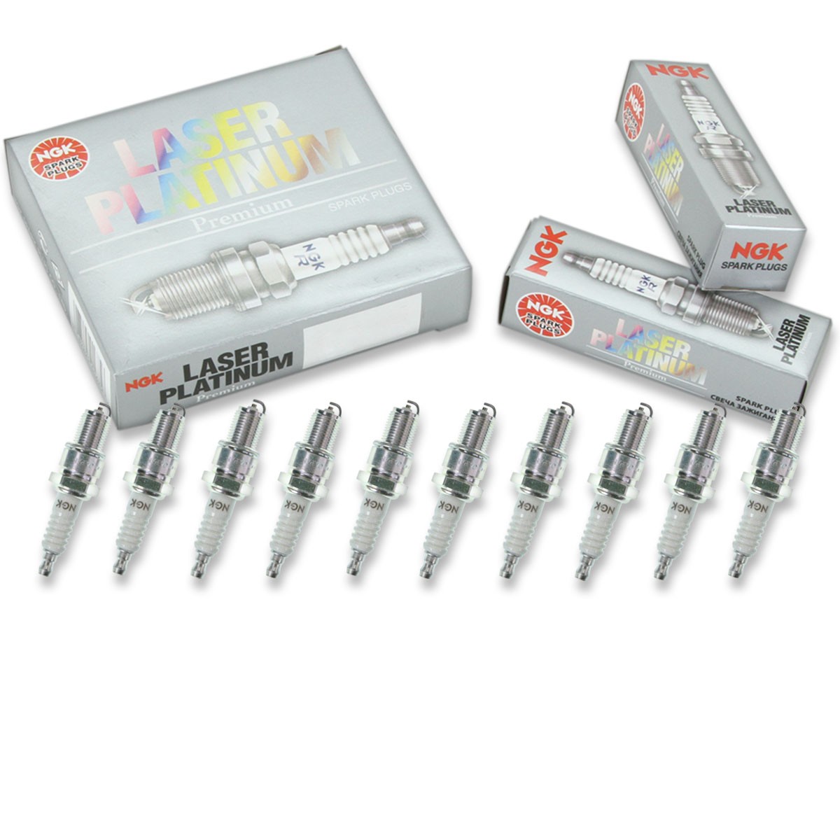 10 pcs NGK Laser Platinum Spark Plugs for 2011-2017 Audi R8 5.2L  5.2L V10 - vz