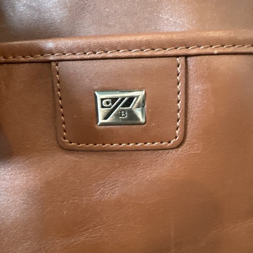 Excellent Cutter & Buck Large 19" Brown Leather Weekender Duffel Travel Bag - Picture 13 of 22
