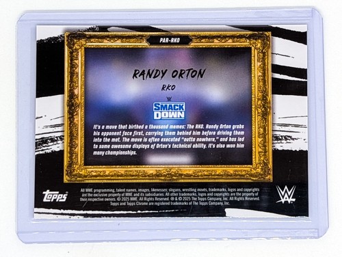 2025 Topps Chrome WWE Paradigm Gold rifrattore #PARRKO Randy Orton /50 RKO - Foto 2 di 2