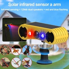 NEW Premium Solar-Powered Motion Sensor Alarm With 129dB Siren Sound IP55