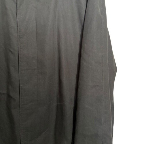 Sanyo Mens Black Lined Trench Coat Lightweight Lined 3/4 Length Dressy sz 46L - Picture 6 of 16