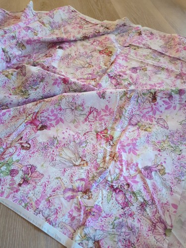 Petal Flower Fairies Pink Floral Cotton Fabric 4yrd16" X 42" Michael Miller 2011 - Picture 3 of 4