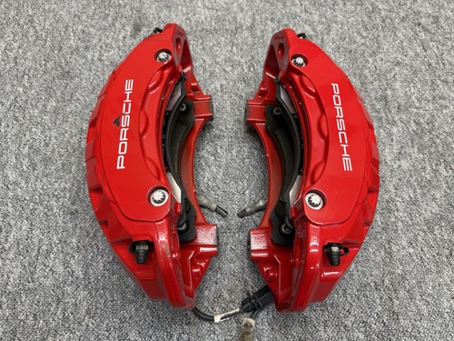 Porsche 95B Macan S GTS Brake Surface Coated Brake (PSCB) FULL SET RED CALIPER - Picture 18 of 24