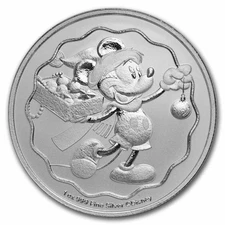 2025 Niue 1 oz Silver Disney Mickey Mouse Christmas Coin - BU