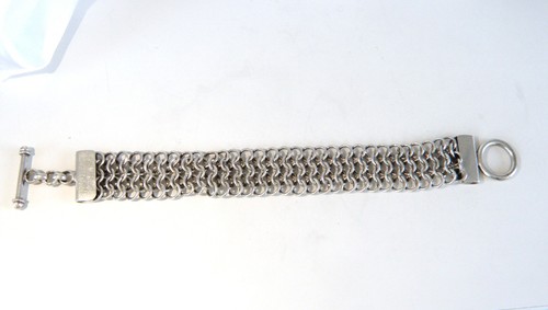 Vintage Sterling Silber 925 Kettenhemd Kette Gliederarmband 7" - Bild 18 von 24