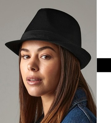 Beechfield Unisex Fedora Hut mit Krempe Mütze S/M - L/XL in 2 Farben B630 NEU
