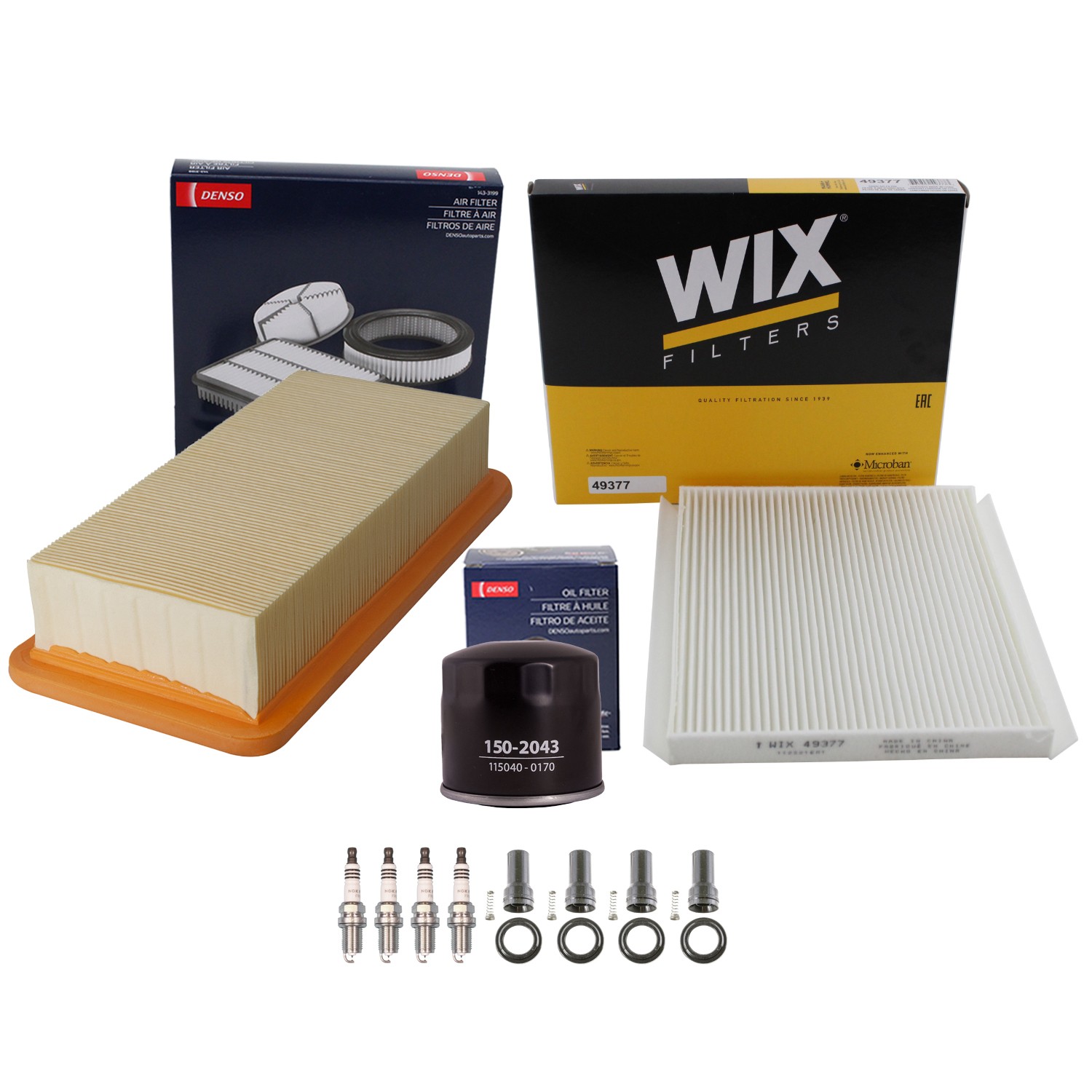 Denso Tune Up Kit NGK 4 Spark Plugs  Boots Kit for Hyundai Accent 1.6 L4 C FWD