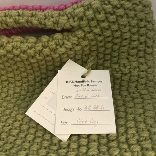 Knitting Fever Inc. Debbie Bliss Hand Knit Hand bag 12” x 10” - Picture 2 of 7