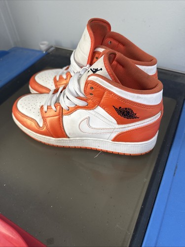 Nike Air Jordan 1 Mid Electric Orange GS Größe 7Y DM4228-800 - Bild 3 von 8