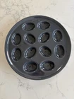 Fiestaware Fiesta Deviled Egg Tray Plate Platter HLC Homer Laughlin Dark Gray 11