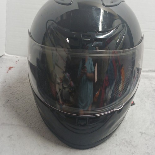 Fuel Full Face Motorcycle Helmet Flip Shield Gloss Black Size L. FF001 DOT  - Picture 2 of 7