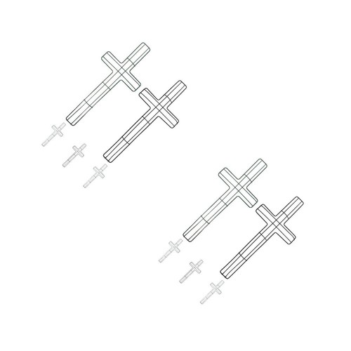  5 Pcs Religious Cross Decoration Shaped Wreath Frame Baby Shower - Imagen 17 de 18