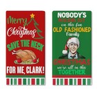 Merry Christmas Vacation Red Green Kitchen Dish Towels Set of 2, Xmas Classic 