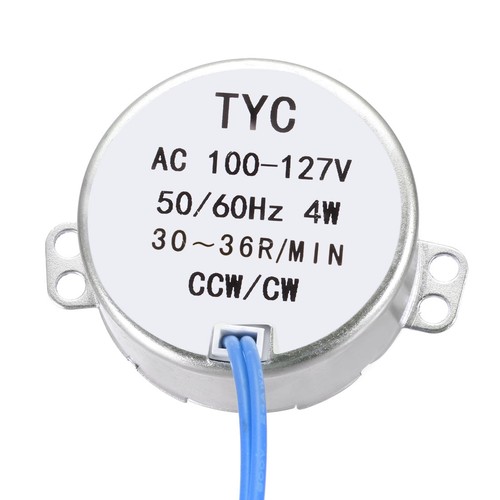AC 100-127V 30-36RMP 50-60Hz 4W Doppel-Flachwelle CW/CCW AC Synchronmotor - Bild 2 von 4
