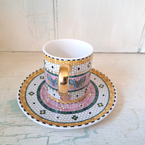 Taza y platillo Anthropologie Butterfly Bistro 6 oz - Imagen 7 de 8