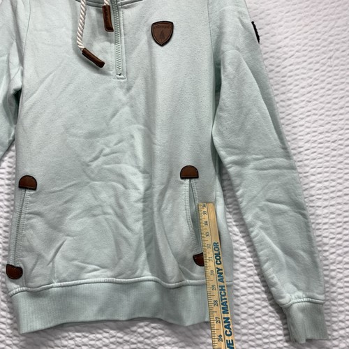 Wanakome Damen M Hoodie 1/4 Zip Pullover Sweatshirt weich grün Made in Turkey - Bild 20 von 22