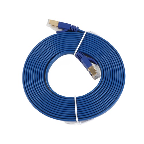 Cat 7 Ethernet Cable Bandwidth Flat Internet Network LAN Patch Cord UK - Afbeelding 2 van 8