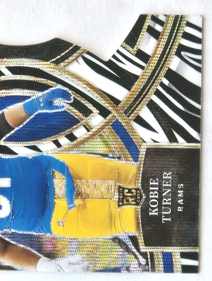 KOBE TURNER ZEBRA DIE-CUT PRIZM 2023 PANINI SELECT PREMIER LEVEL RAMS CASE HIT!! - Image 4 of 4