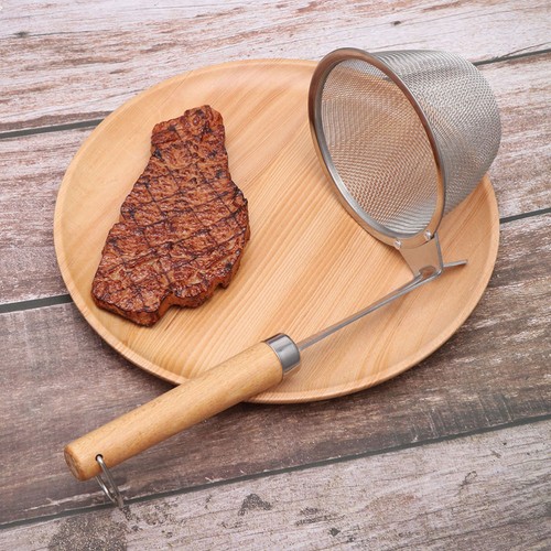 Edelstahl Sieb Küche Kochen Skimmer Löffel feinmaschig Sieb - Bild 12 von 12