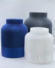 Ribbed Style Vase, Set of 3, 3D Printed