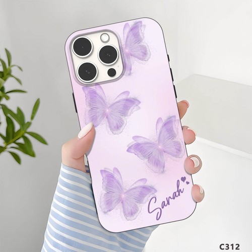 Stoßfeste TPU Hülle für iPhone 16 Pro Max 15 14 17 Individuell Hübsch Schmetterling Cover - Bild 23 von 55