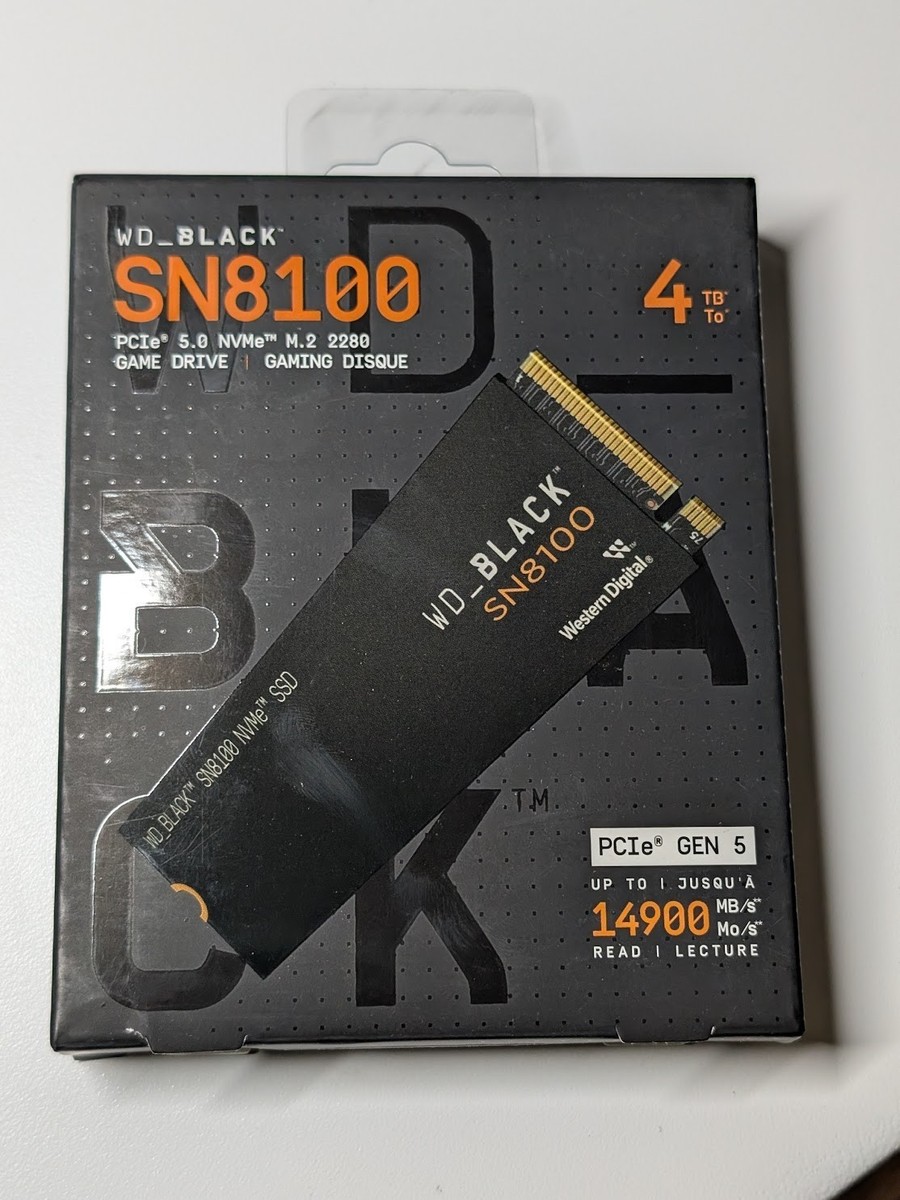 Western Digital WD_BLACK SN8100 4TB NVMe PCIe Gen5 x4 M.2 2280 SSD